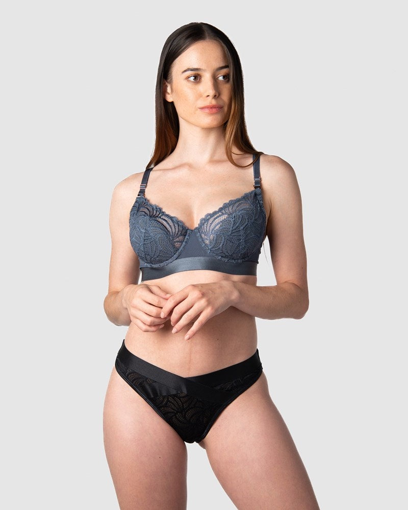 Warrior Demi Balconette Slate Nursing Bra