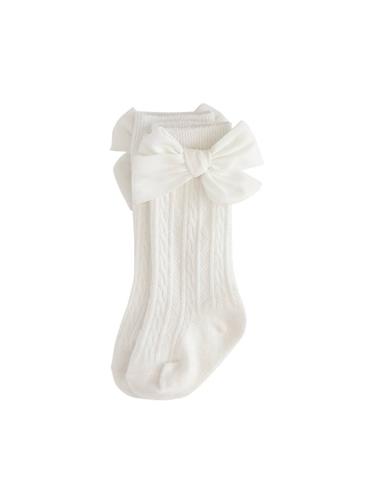 Luxe Knee-High Socks with Satin Bow