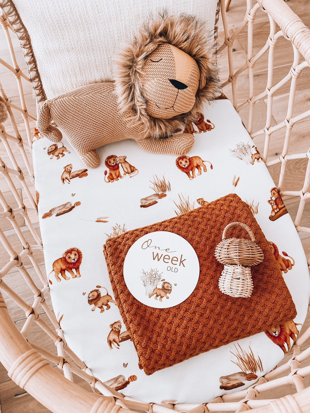 Lion Bassinet Sheet / Changemat Cover