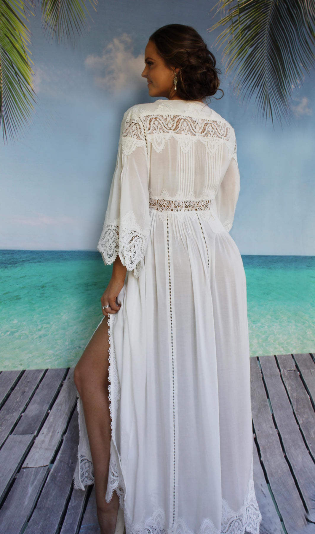 Moroccan Lace White Dress