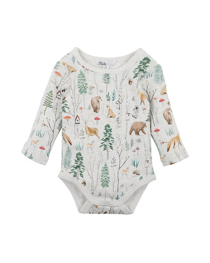 Atlas Print Bodysuit Long Sleeve