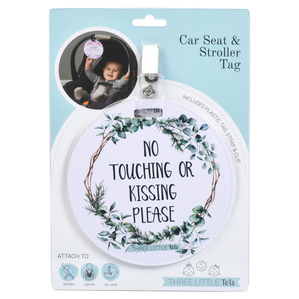 No Touching or Kissing Pram Tag Eucalypt