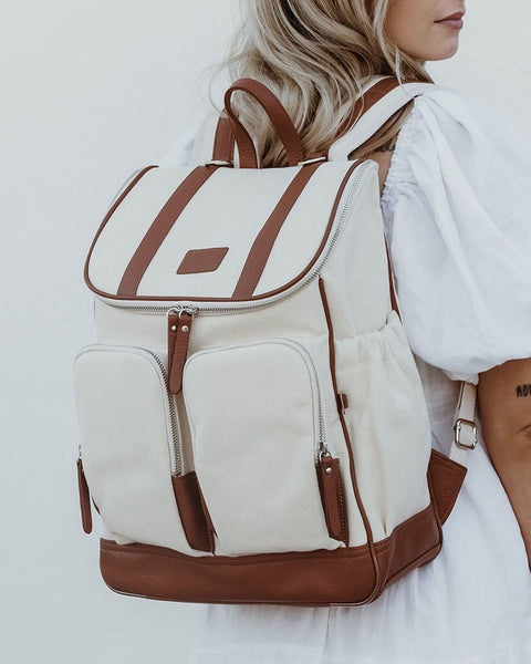OiOi Nappy Backpack Natural Canvas