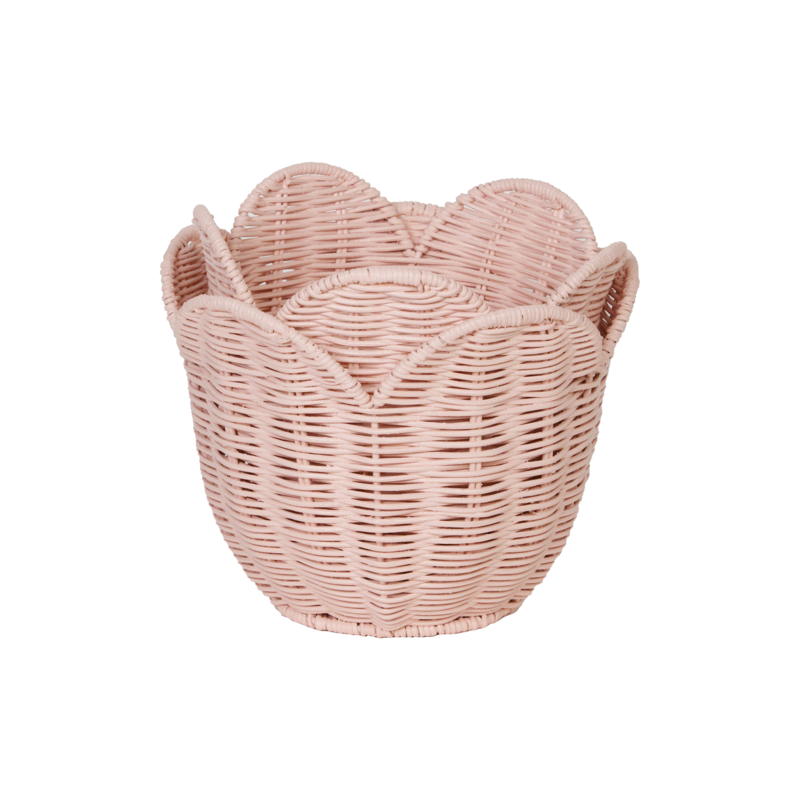 Olli Ella Rattan Lily Basket Set Blush