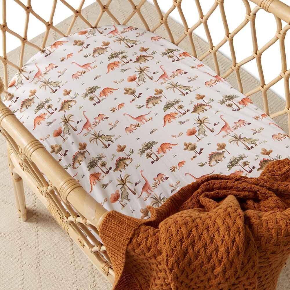 Snuggle Hunny Dino Bassinet Sheet / Change Pad Cover