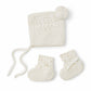 Bonnet and Booties Ivory