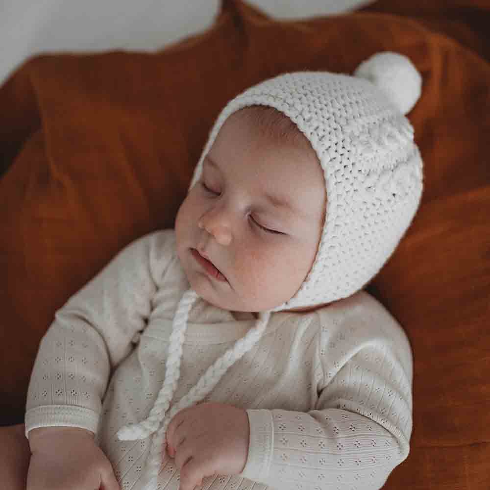 Bonnet and Booties Ivory