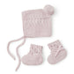 Bonnet and Booties Pink