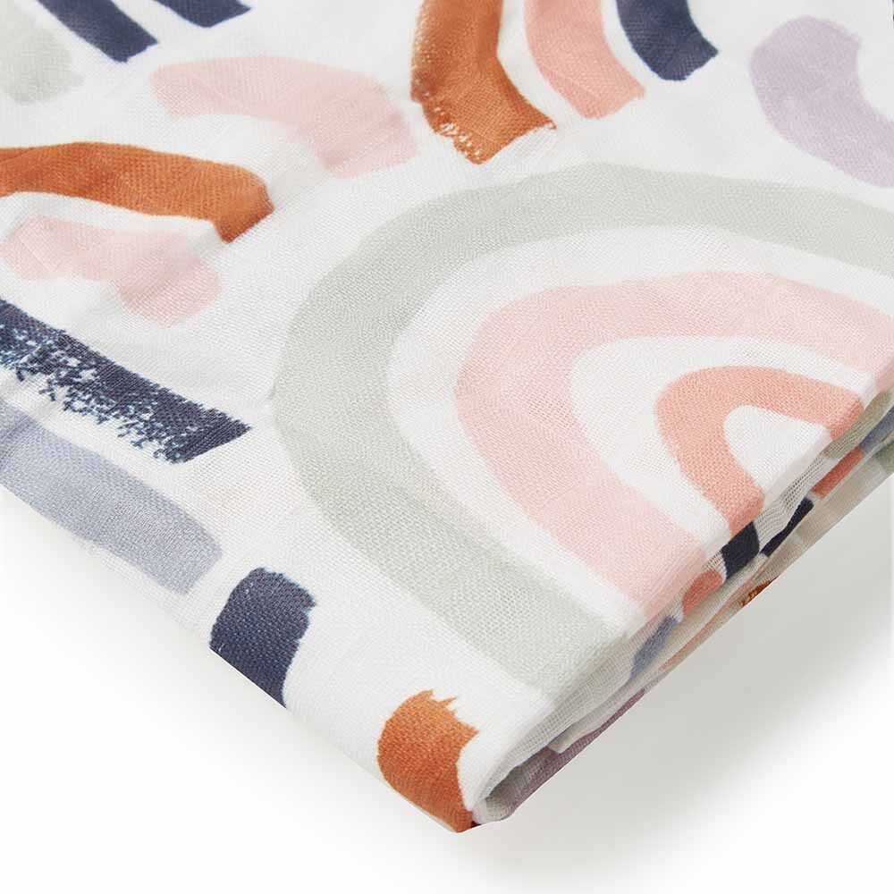 Organic Muslin Wrap Rainbow Baby