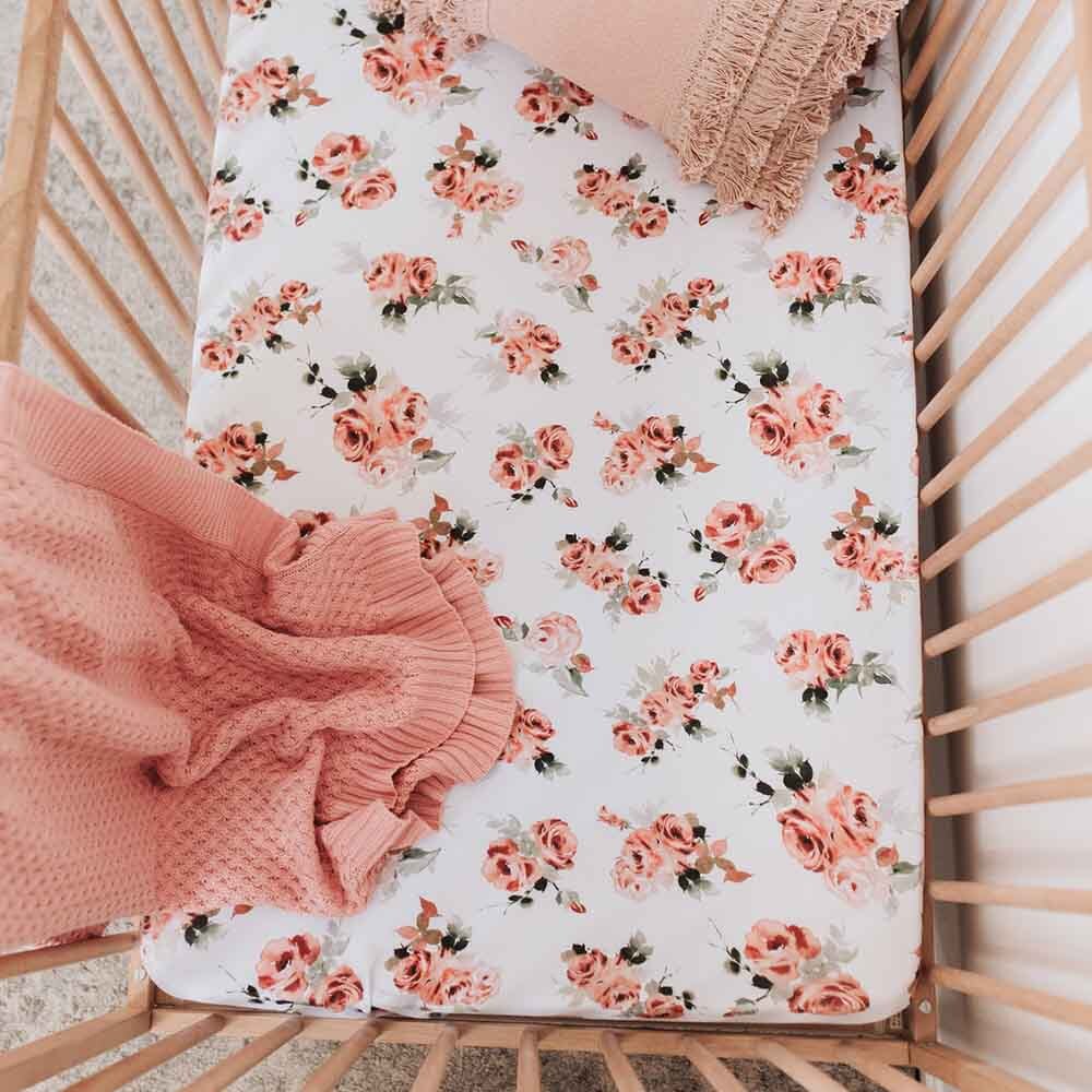 Rosebud Fitted Cot Sheet