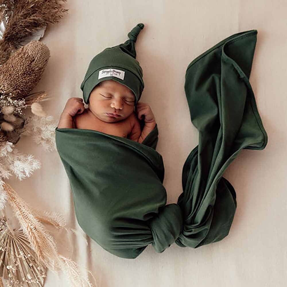 Wrap and Beanie set Olive