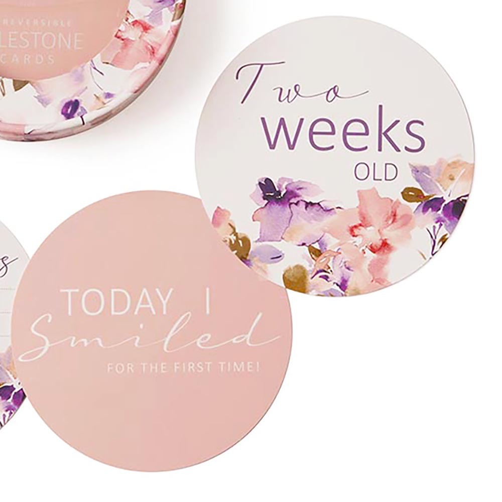 Milestone Cards Blushing Beauty and Musk Pink