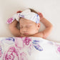 Wrap and Topknot Headband set Lilac Skies