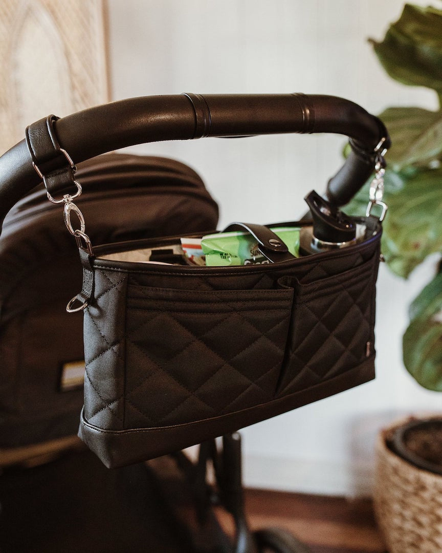 Stroller Organiser Black Quilt