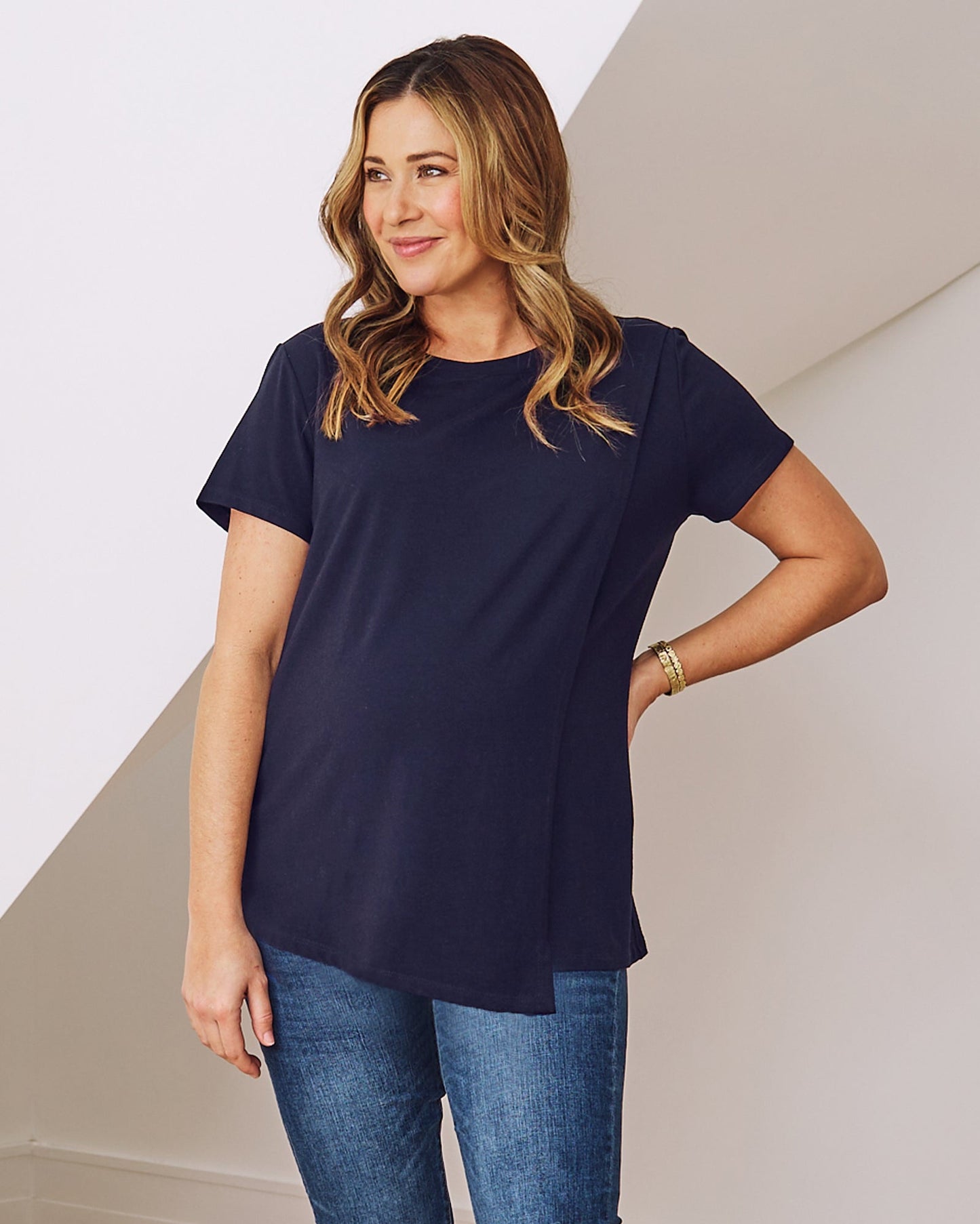 Monique Maternity Nursing Petal Top Short Sleeve